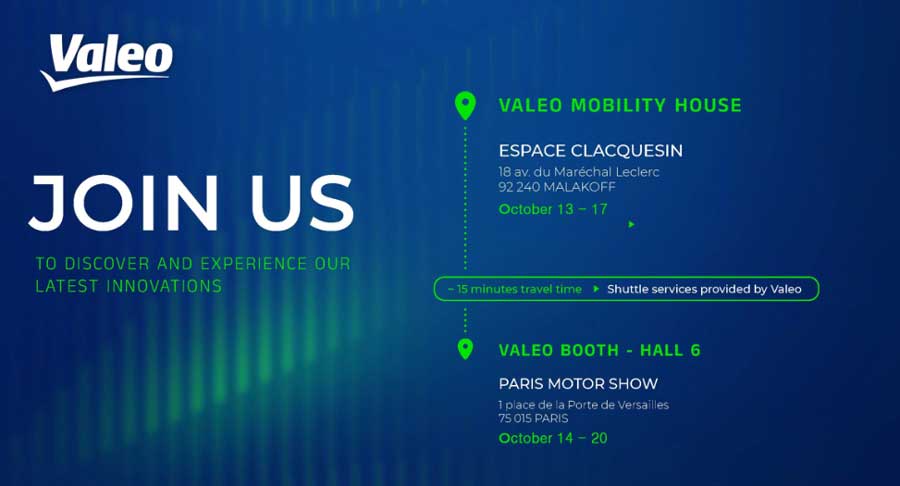 Invitation to the Valeo booth at Paris Motor Show 2024